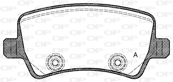 OPEN PARTS Комплект тормозных колодок, дисковый тормоз BPA1236.00